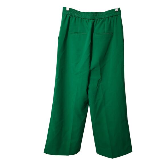 Zara High Rise Wide Leg Dress Pant Lime Green - Picture 2 of 4